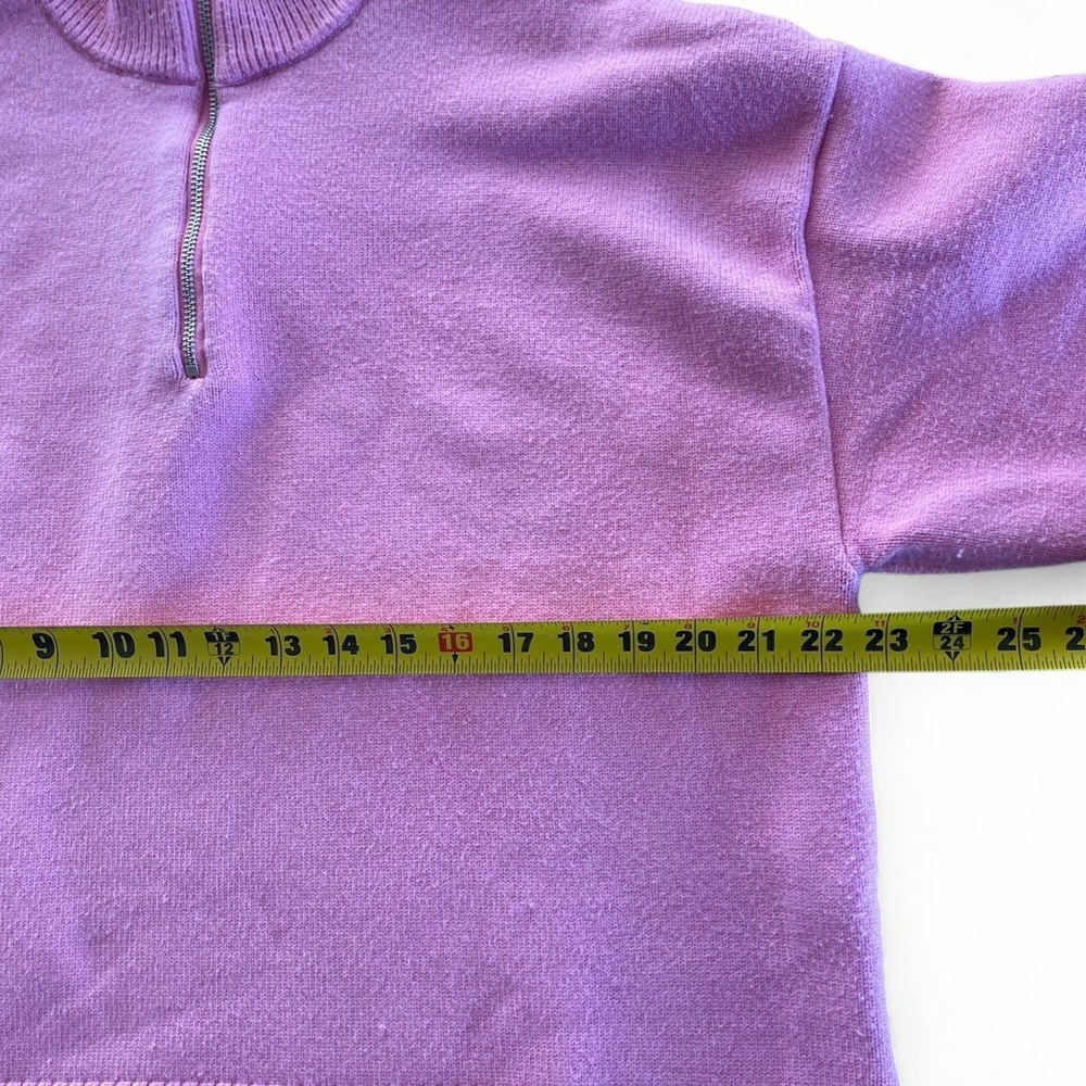 Zara 1/4 Zip Pink Pullover Sweater Women's L - Picture 7 of 8